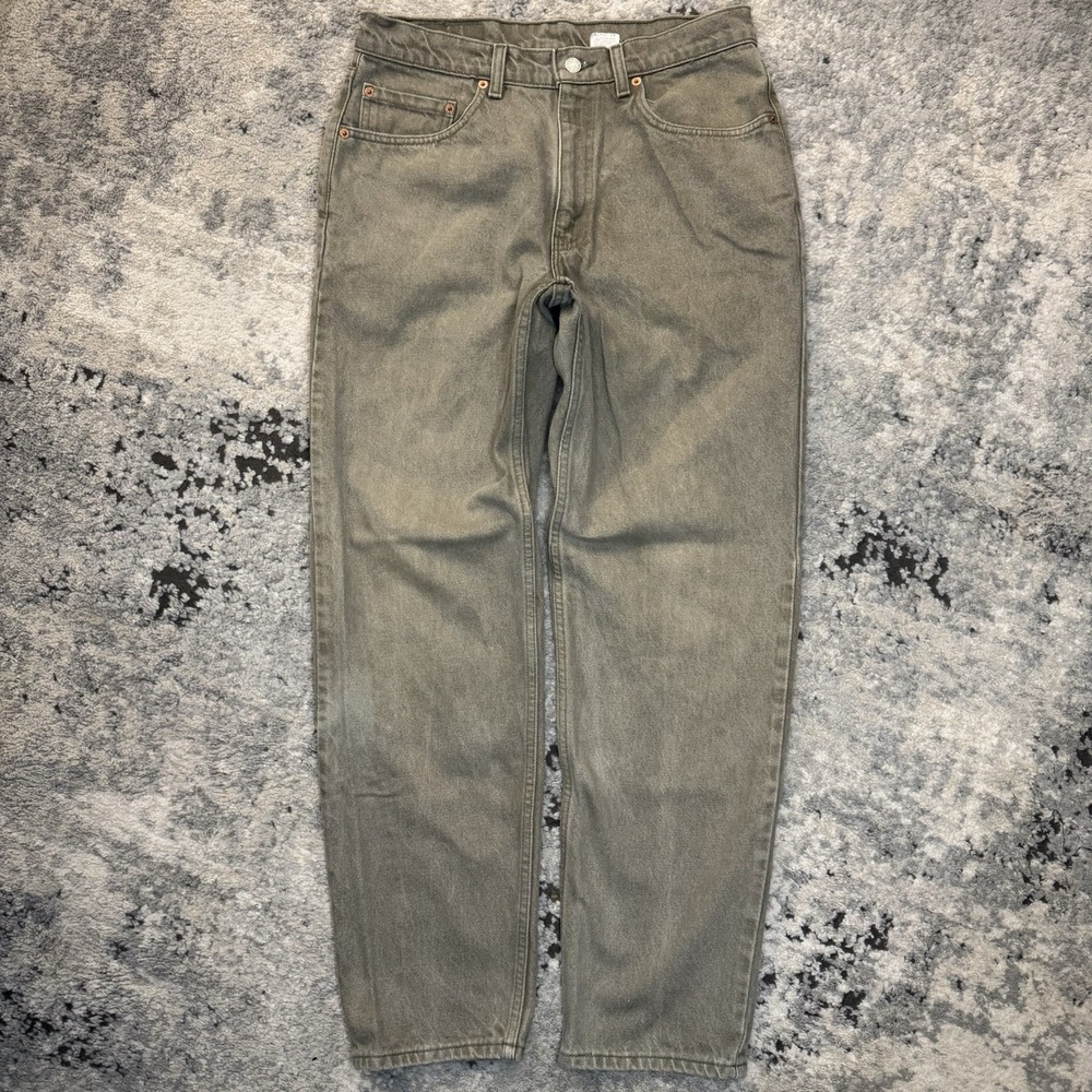 Vintage 90s Levi's 550 Relaxed Fit Jeans 33x32 Made in USA Olive Green